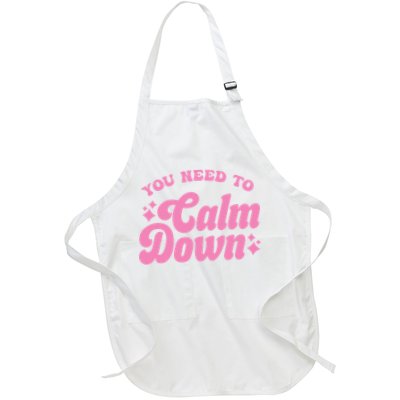 You Need To Calm Down Groovy Retro Cute Funny Apron