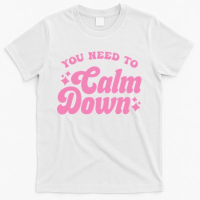 You Need To Calm Down Groovy Retro Cute Funny T-Shirt