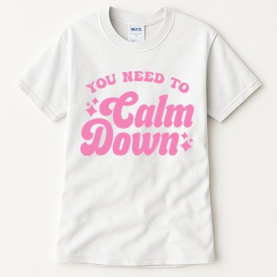 You Need To Calm Down Groovy Retro Cute Funny Tall T-Shirt