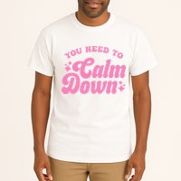 You Need To Calm Down Groovy Retro Cute Funny Tall T-Shirt