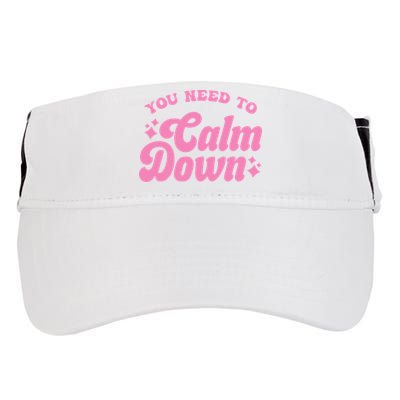 You Need To Calm Down Groovy Retro Cute Funny Adult Drive Performance Visor