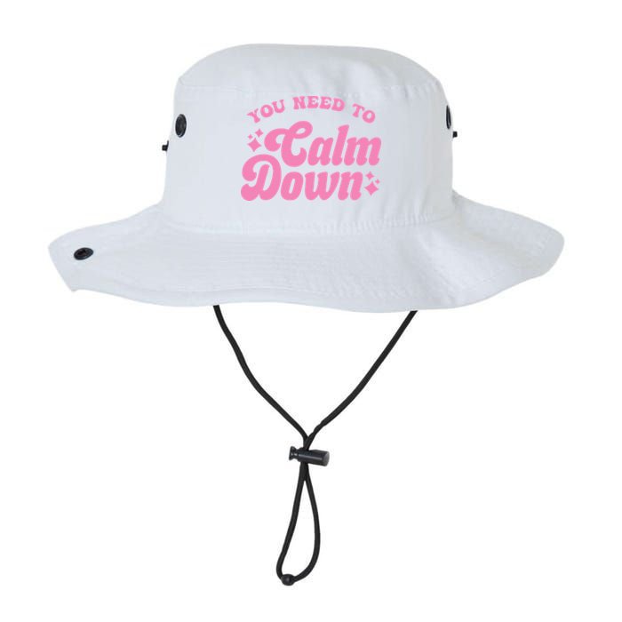 You Need To Calm Down Groovy Retro Cute Funny Bucket Hat