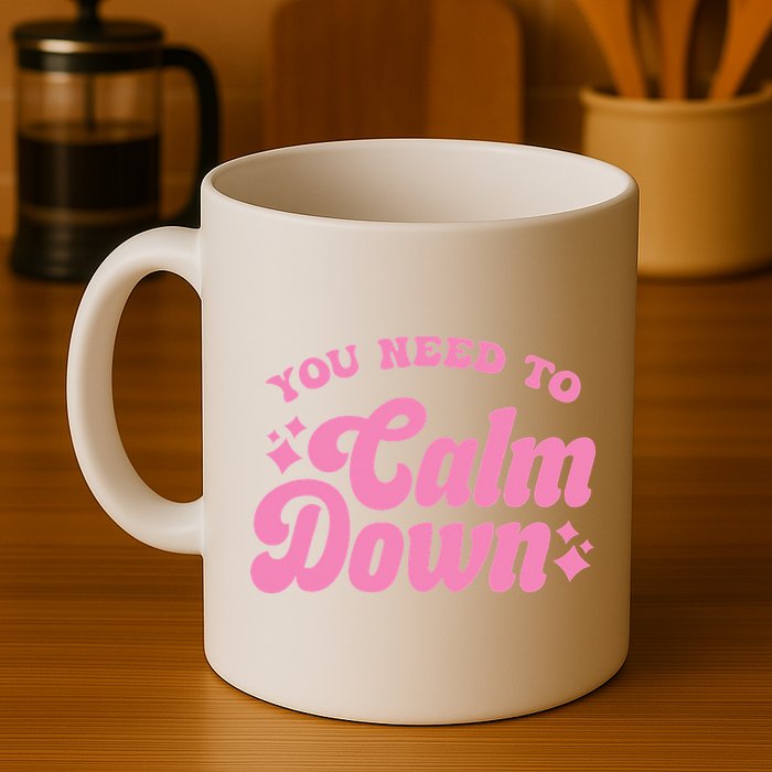 You Need To Calm Down Groovy Retro Cute Funny Mug