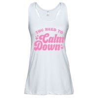 You Need To Calm Down Groovy Retro Cute Funny Ladies Essential Flowy Tank