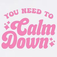 You Need To Calm Down Groovy Retro Cute Funny Flat Bill Trucker Hat