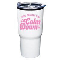 You Need To Calm Down Groovy Retro Cute Funny Tumbler