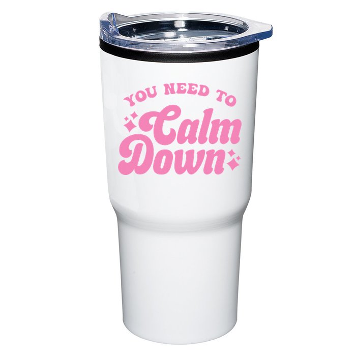 You Need To Calm Down Groovy Retro Cute Funny Tumbler