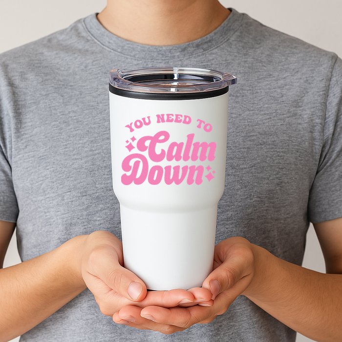 You Need To Calm Down Groovy Retro Cute Funny Tumbler