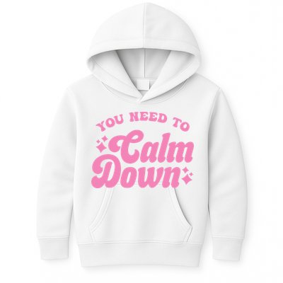 You Need To Calm Down Groovy Retro Cute Funny Kids Hoodie