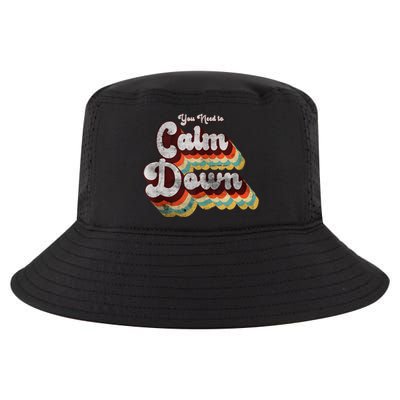 You Need To Calm Down Classic Retro Vintage Pride 80’s Gift Cool Comfort Performance Bucket Hat