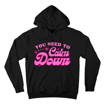 You Need To Calm Down Groovy Retro Cute Funny Hoodie