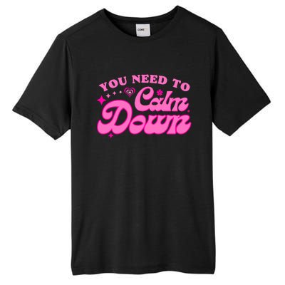 You Need To Calm Down Groovy Retro Cute Funny Tall Fusion ChromaSoft Performance T-Shirt