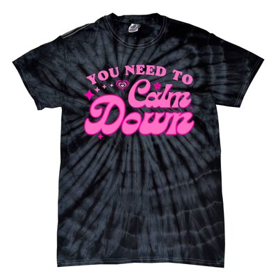 You Need To Calm Down Groovy Retro Cute Funny Tie-Dye T-Shirt