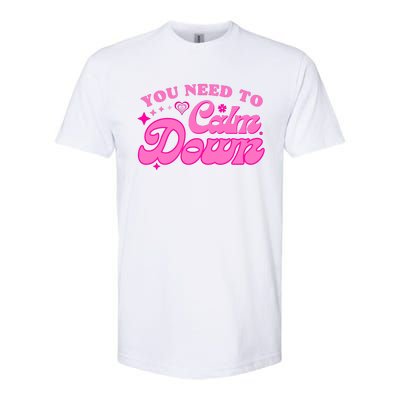 You Need To Calm Down Groovy Retro Cute Funny Softstyle CVC T-Shirt