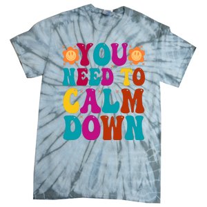 You Need To Clam Down Retro Colorful Tie-Dye T-Shirt