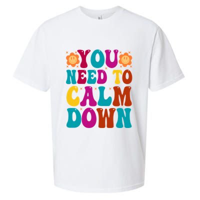 You Need To Clam Down Retro Colorful Sueded Cloud Jersey T-Shirt