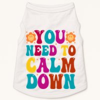 You Need To Clam Down Retro Colorful Doggie Tank