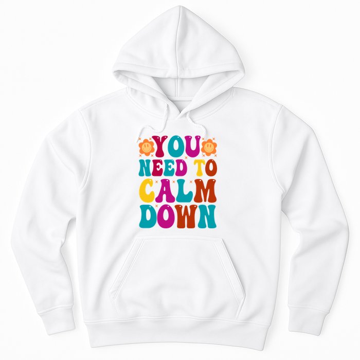 You Need To Clam Down Retro Colorful Hoodie