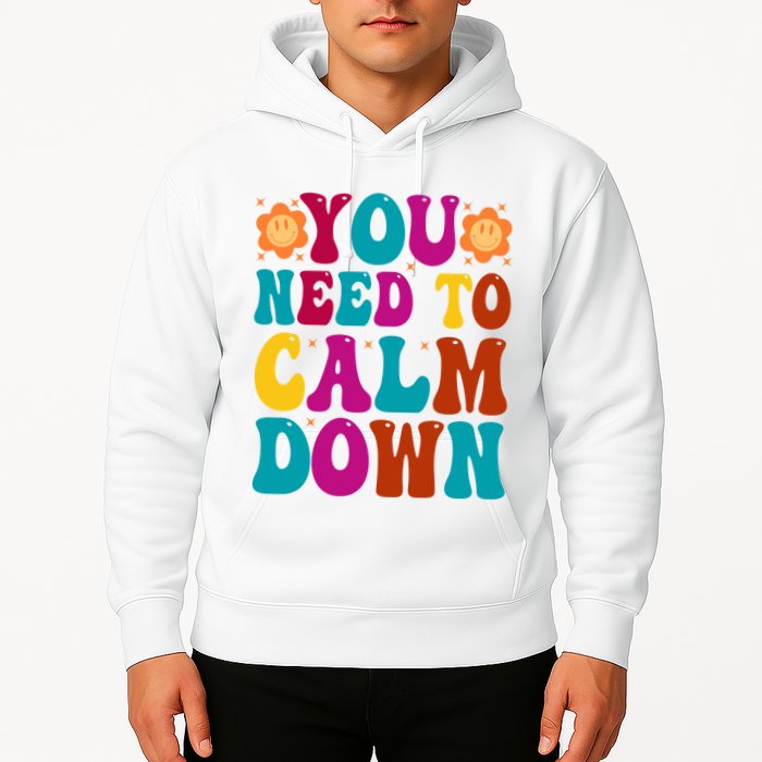 You Need To Clam Down Retro Colorful Hoodie