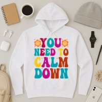 You Need To Clam Down Retro Colorful Hoodie