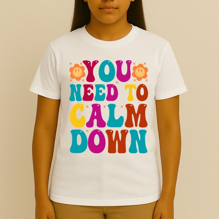 You Need To Clam Down Retro Colorful T-Shirt