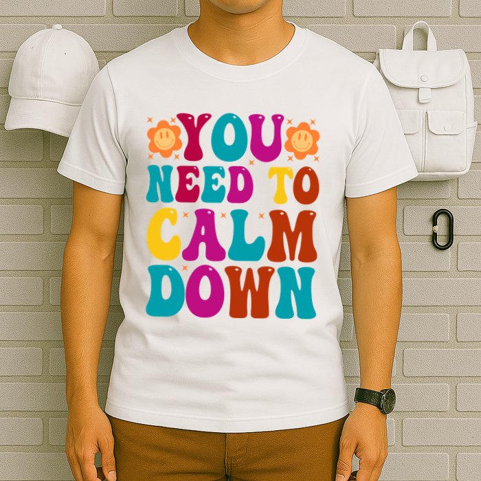You Need To Clam Down Retro Colorful T-Shirt