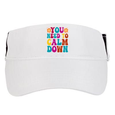 You Need To Clam Down Retro Colorful Adult Drive Performance Visor