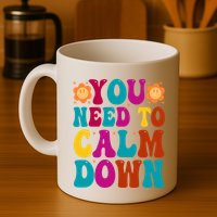 You Need To Clam Down Retro Colorful Mug