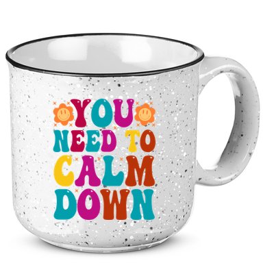 You Need To Clam Down Retro Colorful 15oz Campfire Ceramic Mug