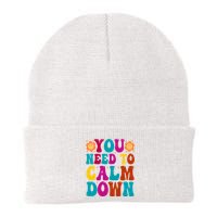 You Need To Clam Down Retro Colorful Beanie