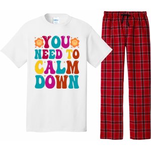 You Need To Clam Down Retro Colorful Pajama Set