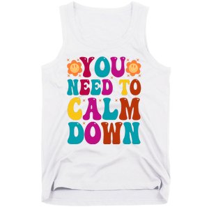 You Need To Clam Down Retro Colorful Tank Top