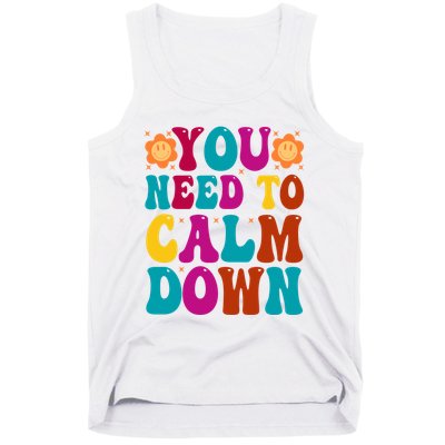 You Need To Clam Down Retro Colorful Tank Top