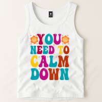 You Need To Clam Down Retro Colorful Tank Top