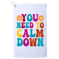 You Need To Clam Down Retro Colorful Golf Towel
