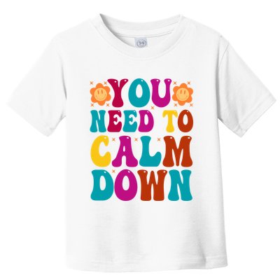 You Need To Clam Down Retro Colorful Toddler T-Shirt
