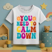You Need To Clam Down Retro Colorful Toddler T-Shirt