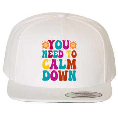 You Need To Clam Down Retro Colorful Wool Snapback Cap