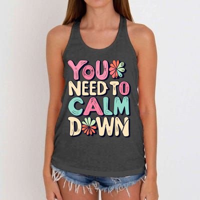 You Need To Calm Women's Knotted Racerback Tank