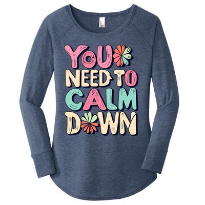 You Need To Calm Women's Perfect Tri Tunic Long Sleeve Shirt