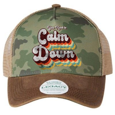 You Need To Calm Down Classic Retro Vintage Pride 80’s Gift Legacy Tie Dye Trucker Hat