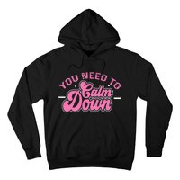 You Need To Calm Down Groovy Retro Cute Funny Calm Hoodie