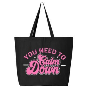 You Need To Calm Down Groovy Retro Cute Funny Calm 25L Jumbo Tote