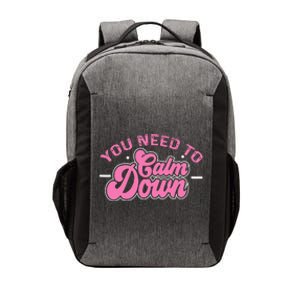 You Need To Calm Down Groovy Retro Cute Funny Calm Vector Backpack