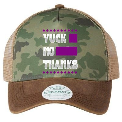 Yuck No Thanks Ace Symbol Funny Asexual Pride Legacy Tie Dye Trucker Hat