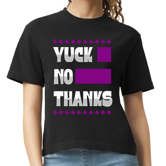 Yuck No Thanks Ace Symbol Funny Asexual Pride Comfort Colors Boxy T-Shirt