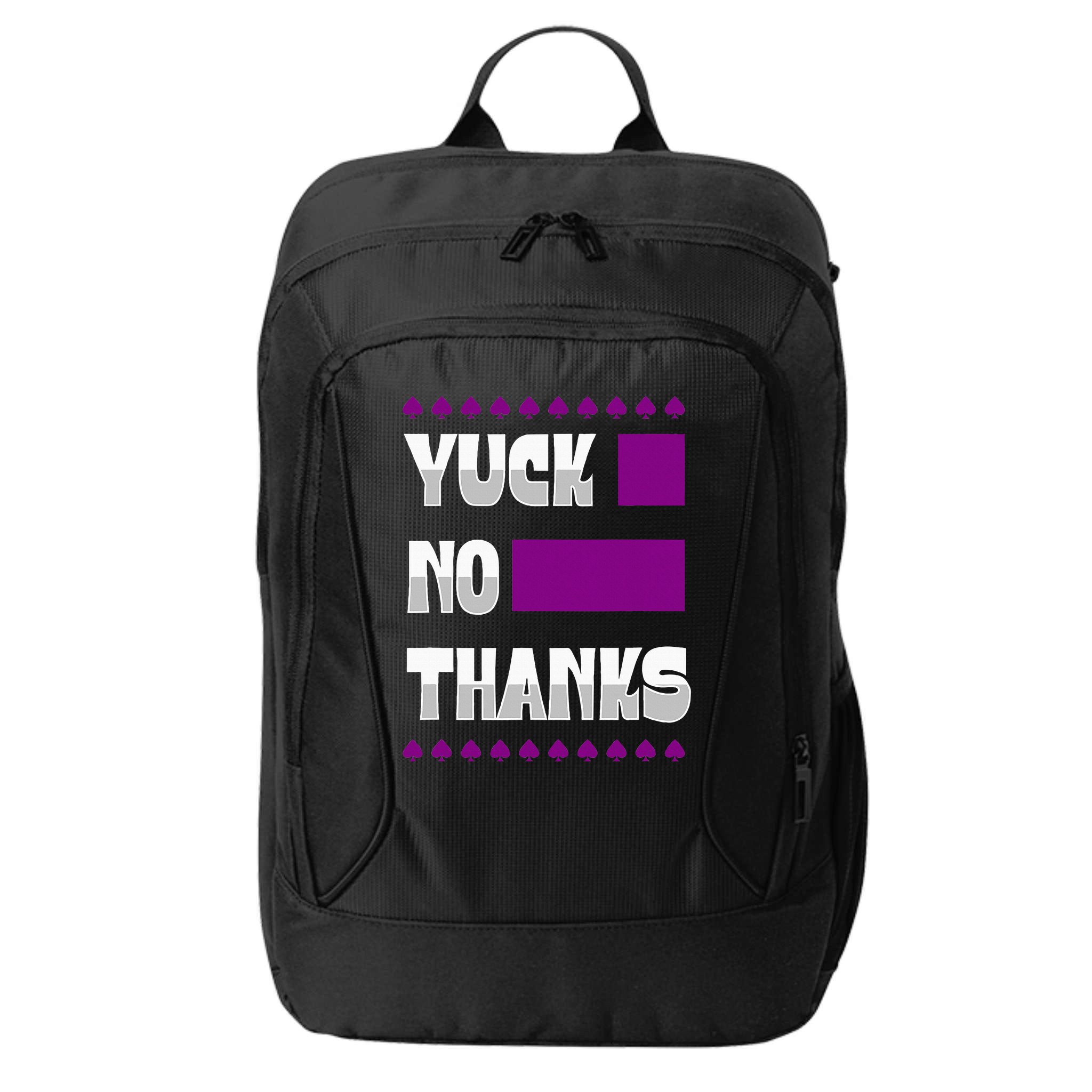Yuck No Thanks Ace Symbol Funny Asexual Pride City Backpack