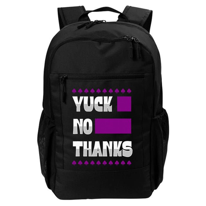 Yuck No Thanks Ace Symbol Funny Asexual Pride Backpack