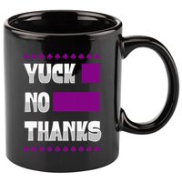 Yuck No Thanks Ace Symbol Funny Asexual Pride 11oz C Handle Ceramic Mug