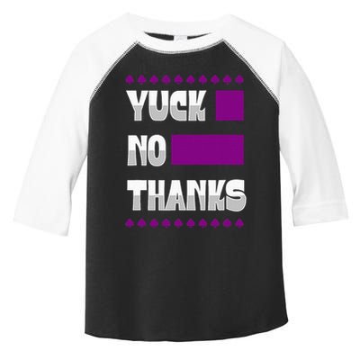 Yuck No Thanks Ace Symbol Funny Asexual Pride Toddler Fine Jersey T-Shirt